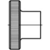 Toolcraft 1060876 Kartelmoeren M3 DIN 466 RVS 25 stuk(s)