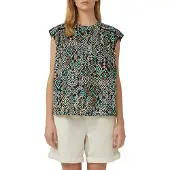 s.Oliver Blouse beige / aqua / zwart