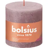 Bolsius Stompkaars Rustiek Shine Roze / Grijs 62 Uur D 10 H 10 Cm