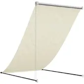 vidaXL Luifel uittrekbaar 100x150 cm stof en staal crèmekleurig