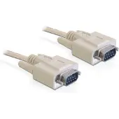 DeLOCK Premium seriële RS232 kabel 9-pins SUB-D (m) - 9-pins SUB-D (m) / gegoten connectoren - 10 meter