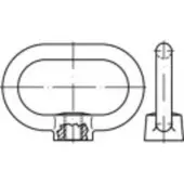 Toolcraft 147132 Beugelmoeren M24 DIN 28129 Staal Galvanisch verzinkt 1 stuk(s)