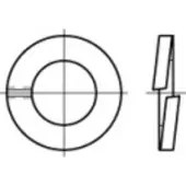 Toolcraft 105656 Veerring Binnendiameter: 57 mm DIN 127 Verenstaal 1 stuk(s)