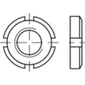 Toolcraft 135154 Kruisgleufmoeren M125 25 mm DIN 981 Staal 1 stuk(s)