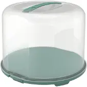 Rotho Fresh Taartdoos XL 35.5x34.5x26 cm Mistletoe Groen/Transparant