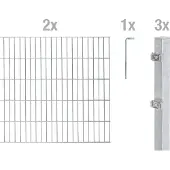Alberts Dubbelstaafmat hekwerk Basisset Hoogte: 80 - 160 cm, totale lengte: 4 - 30 m, voor plaatsing in beton (set)