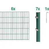 Alberts Dubbelstaafmat hekwerk Basisset Hoogte: 80 - 160 cm, totale lengte: 4 - 30 m, voor plaatsing in beton (set)