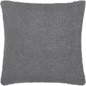 QUVIO Sierkussenhoes teddy - 45x45cm – Donker grijs