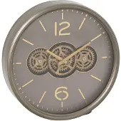 J-Line klok tandwiel mdf /goud small 39x9x39cm