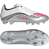 Adidas Voetbalschoen 'F50 Messi Club Firm/Multi-Ground' grijs / donkerroze / wit