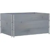 vidaXL Plantenbak 120x80 cm massief grenenhout grijs