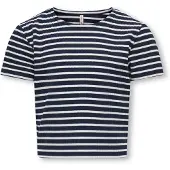 ONLY GIRLS Shirt 'KOGNella' marine / wit