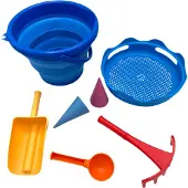 COMPACTOYS 7in1 sand toys zand speelgoed 7 delig blauw |