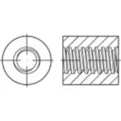 Toolcraft 158210 Ronde trapezium-moeren 40 mm Staal 1 stuk(s)