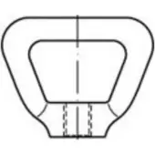 Toolcraft 1069484 Kooimoeren M8 DIN 80704 RVS A4 1 stuk(s)