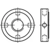 Toolcraft 137264 Kruismoer M24 DIN 1816 Staal 10 stuk(s)