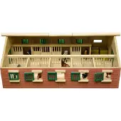 Kids Globe Paardenstal Hout Met 9 Paardenboxen 1:32