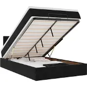 vidaXL Ottoman bed met matras 120x200cm fluweel zwart