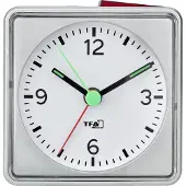 TFA-Dostmann 60.1013.54 Wekker Quartz Zilver Alarmtijden: 1 Fluorescerende Wijzers