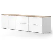 Vicco Wido Woonwand – 3 delen Wit/Sonoma
