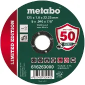 Metabo 616263000 Doorslijpschijf recht 125 mm 100 stuk(s) RVS