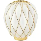 Fontana Arte Pinecone Tafellamp Gold White | Medium