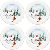 MamboCat Set van 4 CHALET-cakeborden + GIFT-verpakking - R0924#CHAL