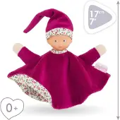 Corolle knuffeldoek roze Grenadine baby knuffelpopje 17cm zacht speelgoed.