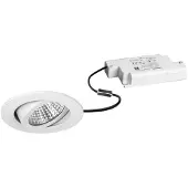 Brumberg Downlight Einbaustrahler IP65, dimbaar, wit / opaal, Hal, Aluminium, downlight