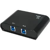 Logilink UA0216 2 poorten USB 3.2 Gen 1-schakelaar (USB 3.0) Zwart