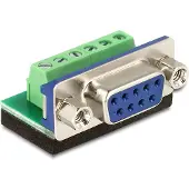 DeLOCK 65498 VGA Adapter [1x D-sub bus 9-polig - 1x Bus] Zwart, Blauw, Groen, Zilver