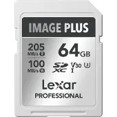 Lexar Image Plus 64GB SDXC UHS-I V30 - R205/W100 MB/s