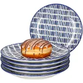 MamboCat Set van 6 dessertbordjes Jail Blue White - 89986