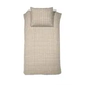 Cinderella Dekbedovertrek Carre Flanel - Naturel - 140x220
