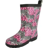 Beck Regenlaarzen 'Zebra' rosa / donkerroze / zwart / wit