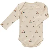 Fresk romper Rabbit Sandshell Ecru Jongens/Meisjes Katoen Ronde hals All over print - maat 50/56