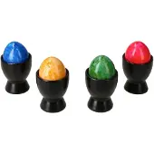 MamboCat Set van 4 NERO aardewerken eierdopjes - 24320072