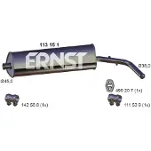 ERNST 113151 Uitlaat middendemper