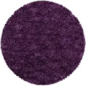 Dutch XXL Rond Hoogpolig Vloerkleed | Tapijt | Shaggy | Fluffy | Lila | 120x120 cm