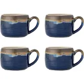 Bloomingville Sheen mokken blauw set van 4 stuks - 82072527
