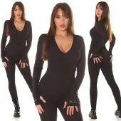 Koucla Jumpsuit Dames Zwart Maat S - Elegante Zwarte Overall voor Dames - Comfortabele Pasvorm