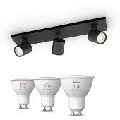 Philips Hue Myliving Runner Opbouwspot 3-pack + Gu10-lampen Met Gekleurd Licht