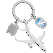 Metalmorphose Sleutelhanger Vliegtuig, Koffer en vliegtuigraam voor de echte reisliefhebber
