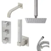Mueller Cube inbouw regendouche 3-wegs met 20cm hoofddouche en plafondarm RVS