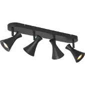 QAZQA Moderne plafondspot zwart 4-lichts draai- en kantelbaar - Triangle