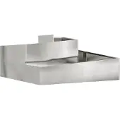 vidaXL Plantenbak zilver 100 x 100 x 50 cm Roestvrij staal