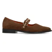 Manfield Cognac suède loafers | Maat 38