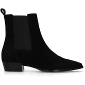 Manfield Zwarte suède chelsea boots | Maat 37