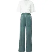 About You Jumpsuit 'Josy' donkergroen / wit