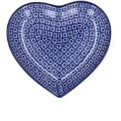 Bunzlau Castle Bord Blue Diamond Heart Medium 18,2 cm